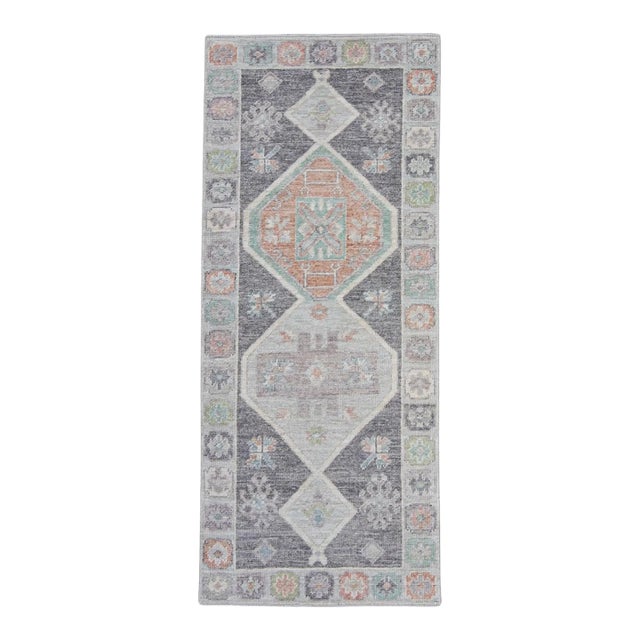 Turkish Oushak Rug 2'10" x 6'8" For Sale