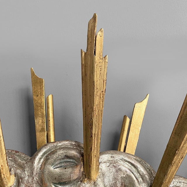 Mid-Century Italian Modern Wooden Round Wall Mirror, 1950s For Sale - Image 4 of 17