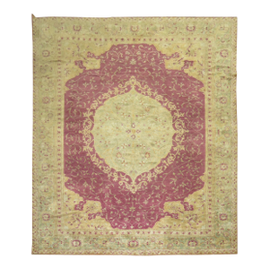Plum Color Early 20th Century Antique Turkish Ghiordes Rug