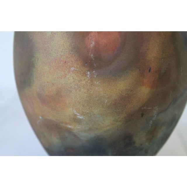 Vintage Raku Pottery Vessel or Vase For Sale - Image 9 of 9