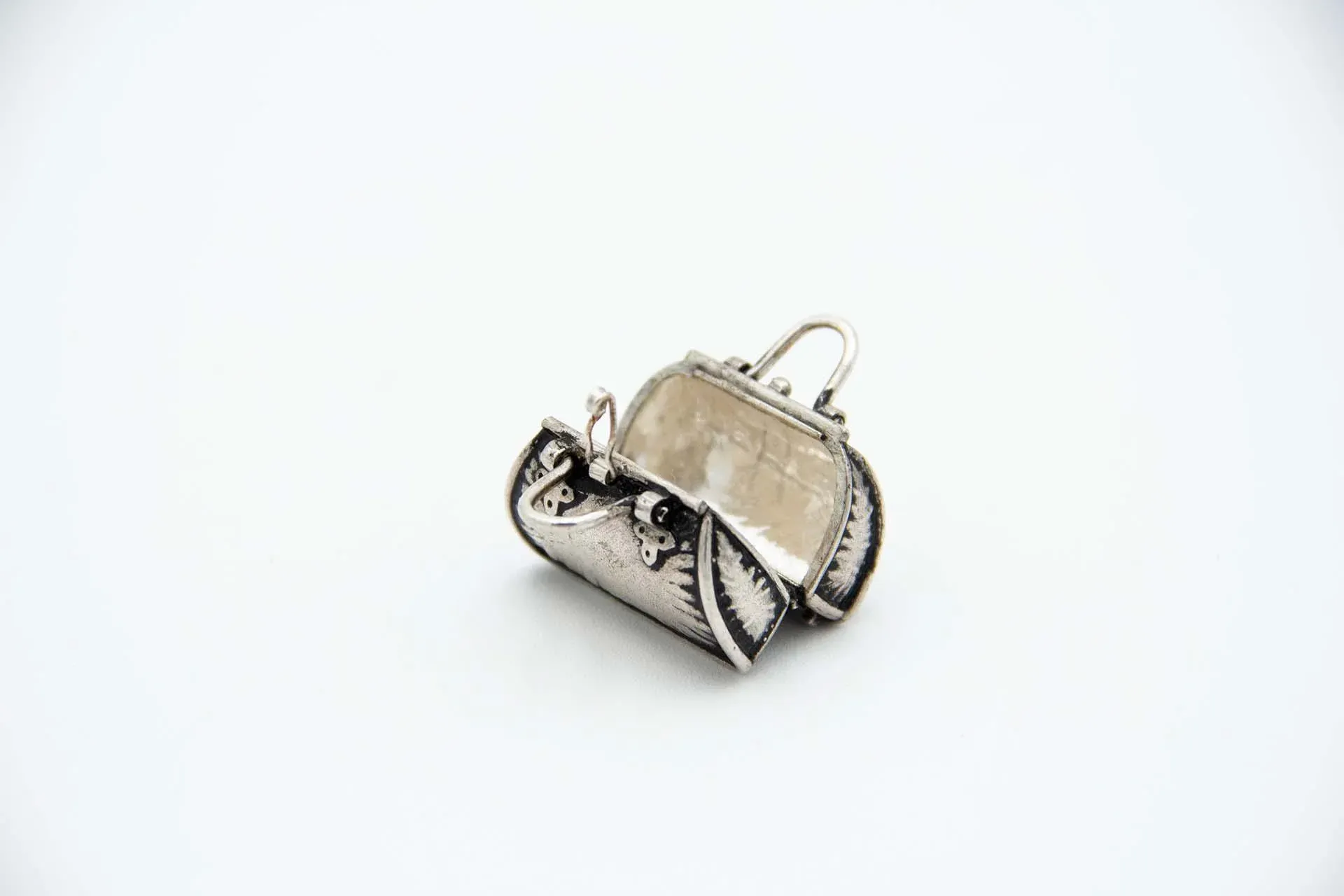 Silver Briefcase Shaped Pill Box | Chairish