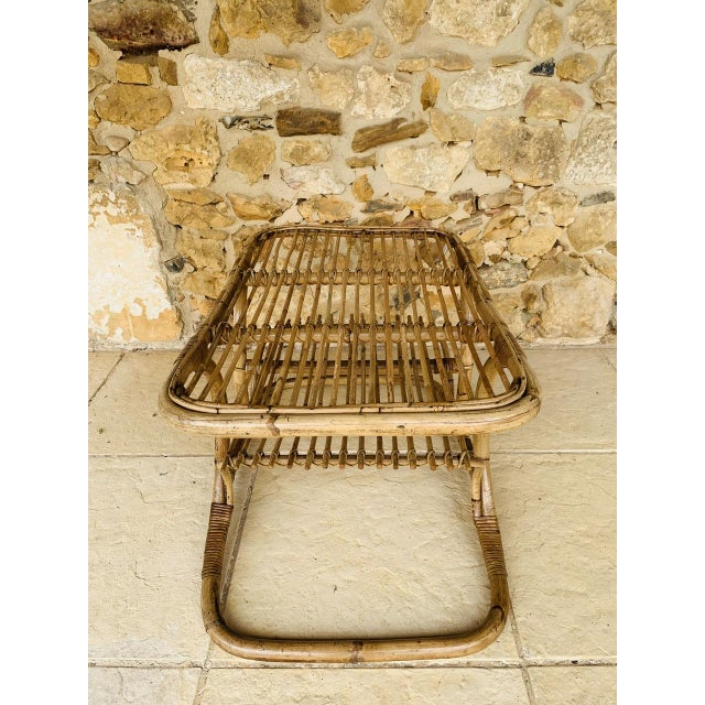 Mid-Century Bamboo and Rattan Coffee Table with Magazine Rack by Tito Agnoli, 1960s For Sale - Image 15 of 18