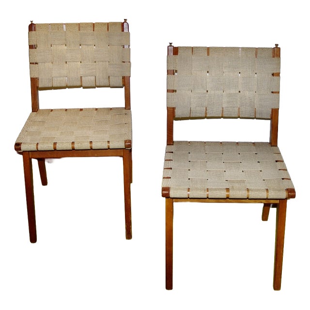 Vintage Side Chairs by Jens Risom, 1950, Set of 2 For Sale