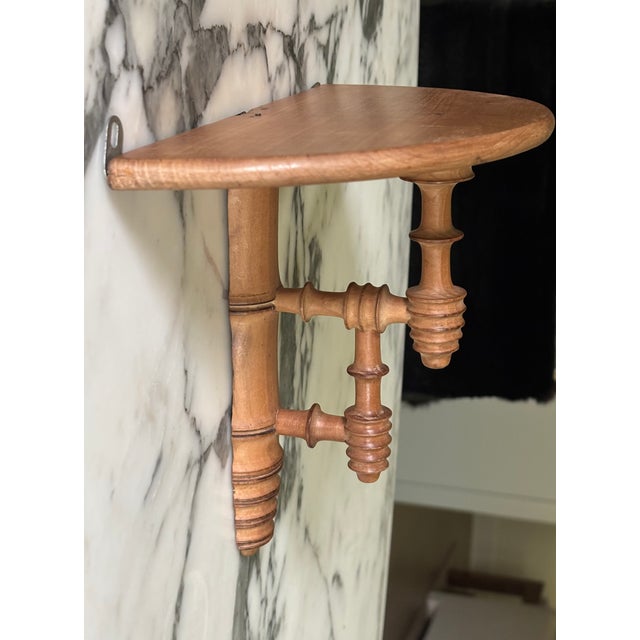 English Antique 19th Century French Faux Bamboo Wall Bracket Shelf For Sale - Image 3 of 12