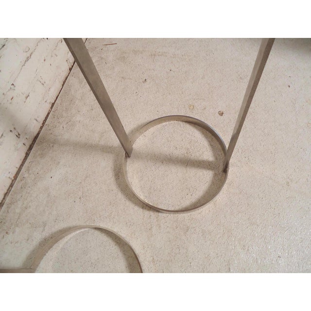Pair of Midcentury Chrome Stools For Sale - Image 4 of 6
