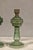 Green Glass Gas Lights with Meander Friezes, a Vintage Near Pair For Sale - Image 10 of 12