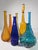 A Symphony of Saturated Light attributed to Empoli Genie Bottles, 1960s, Set of 7 For Sale - Image 4 of 13