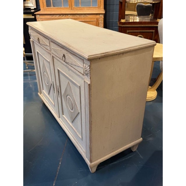 19th Century Swedish Gustavian Painted Cabinet For Sale - Image 5 of 7