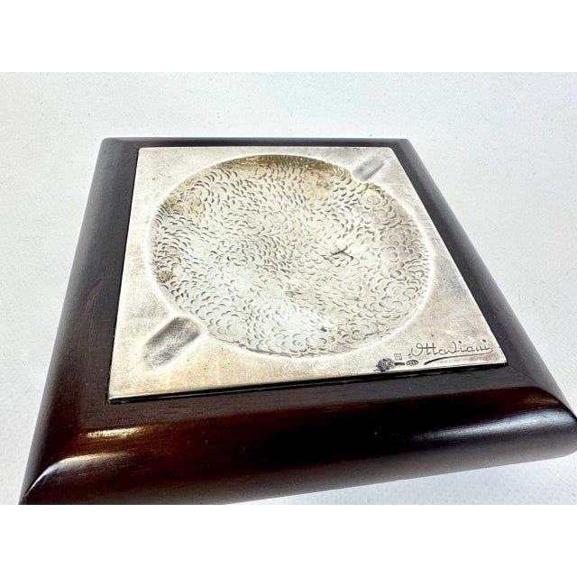 Mid-Century Modern Italian Silver Ashtray from Ottaviani, 1960s, in Very Good conditions. Designed 1960 to 1969 This piece...