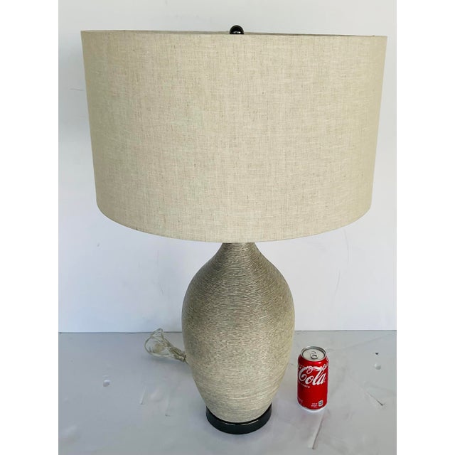 Modern Mushroom Glazed Textured Ceramic Table Lamp For Sale In Atlanta - Image 6 of 6