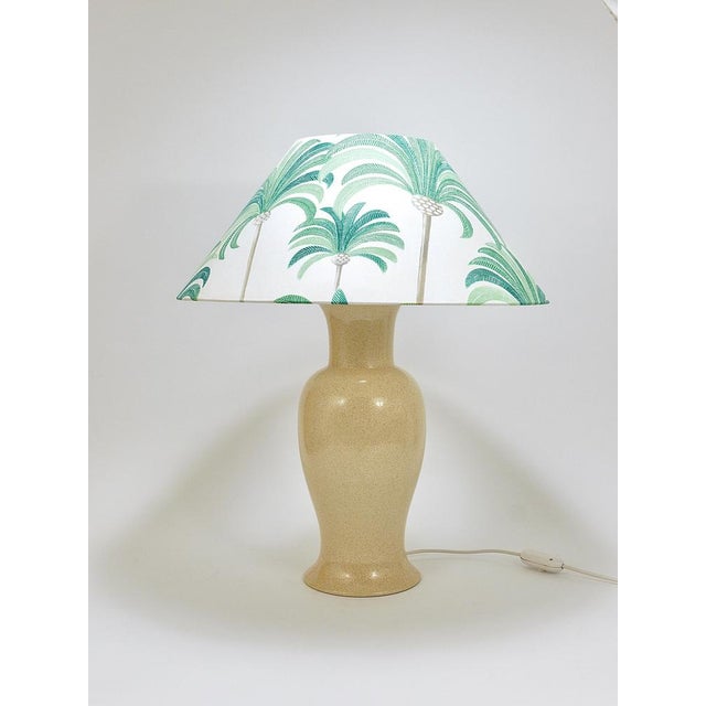 Riviera Palm Tree Table Lamp with Matching Pillow by Tommaso Barbi, 1970s, Set of 2 For Sale - Image 18 of 18