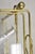 Metal Vintage Mid Century Modern Gold Metal 2 Tier Rolling Bar Tea Cart Server For Sale - Image 7 of 12