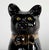 Ceramic Midcentury French Glazed Ceramic Black Cat For Sale - Image 7 of 11