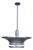 1930s Art Deco Machine Age Spun Aluminum 23" 2 Ring Pendant Light, 2 Available For Sale