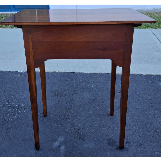 Federal Style Two-Drawer Cherry Work Table Side Table For Sale In Washington DC - Image 6 of 7