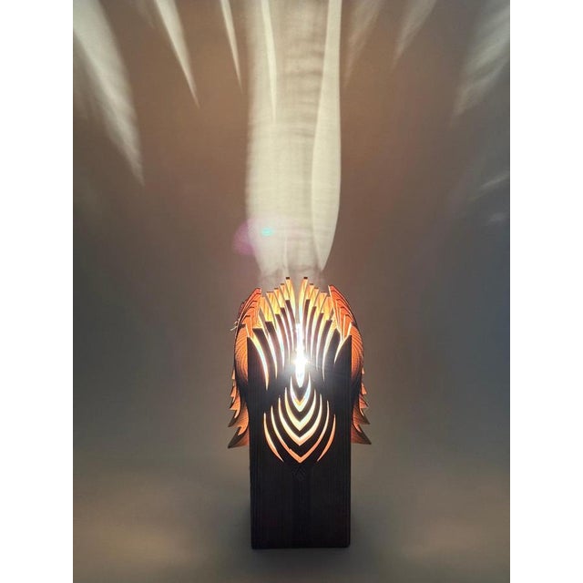 Mid-Century Modern Swedish Sculptural Pine Table Lamp, 1970s For Sale - Image 10 of 13