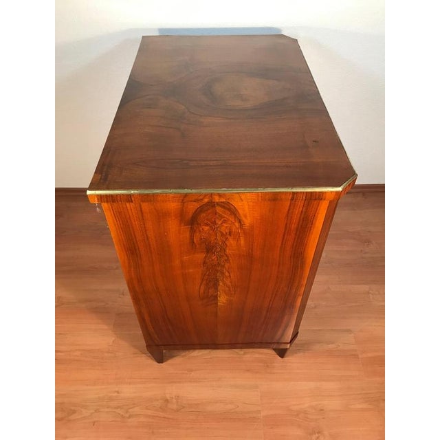 19th Century Antique Biedermeier Walnut Chest of Drawers, 1820s For Sale - Image 5 of 10