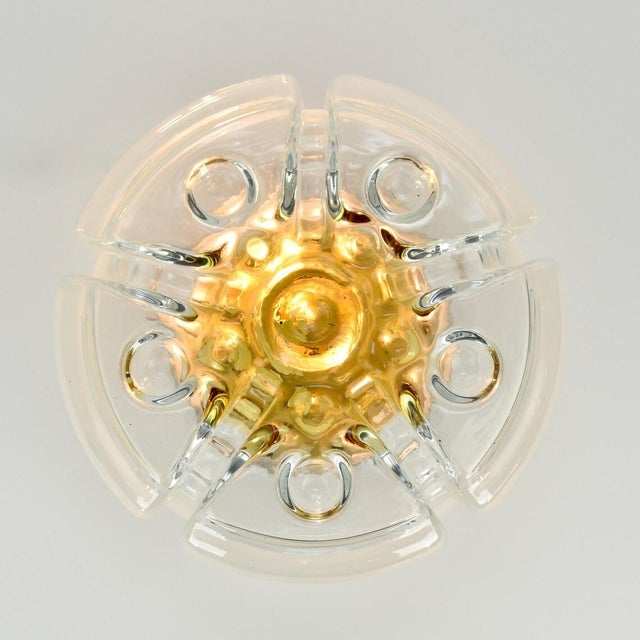 Transparent Mid 20th Century Italian Flush Mount or Wall Sconce Mazegga Murano For Sale - Image 8 of 10