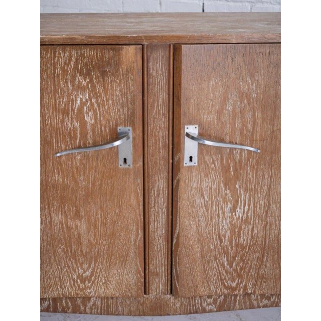 Wood French Art Deco Cerused Oak Server Cabinet, 1940s For Sale - Image 7 of 17