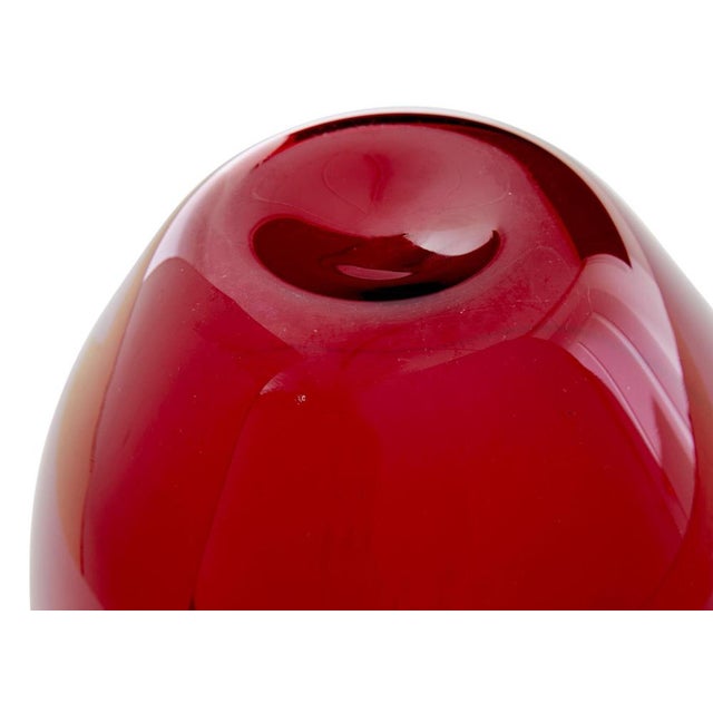 Mid-Century red glass fruit bowl by monica bratt circa 1950. Monica bratt (1913-1961) was a swedish artist who worked...