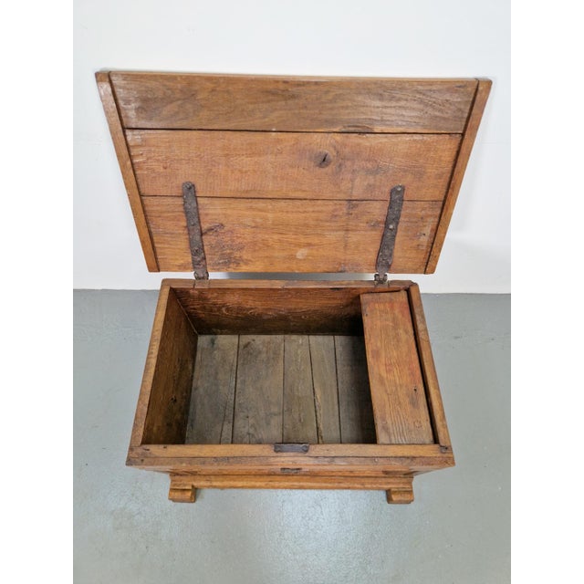 Antique French Brutalist Chest in Oak, 1800 For Sale - Image 10 of 17