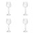 Rialto Twisted Optic White Wine Glasses, Set of 4 For Sale