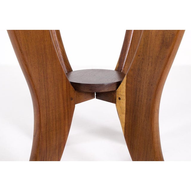 Art Deco Acacia Wood Plant Stand or Side Table, 1930s For Sale - Image 4 of 7