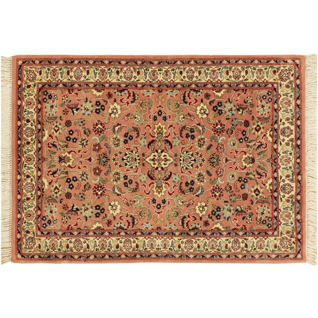 Textile Shabby Chic 1990's Pak-Persian Pink/Beige Wool Rug - 2'7'' X 4'2'' For Sale - Image 7 of 9