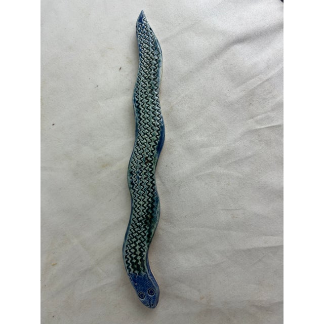 Green Expandable Trivet Composed of 4 Ceramic Snakes For Sale - Image 8 of 9