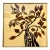 Large Mid Century Modern Framed Botanical Glass Wall Art Circa 1970s. For Sale