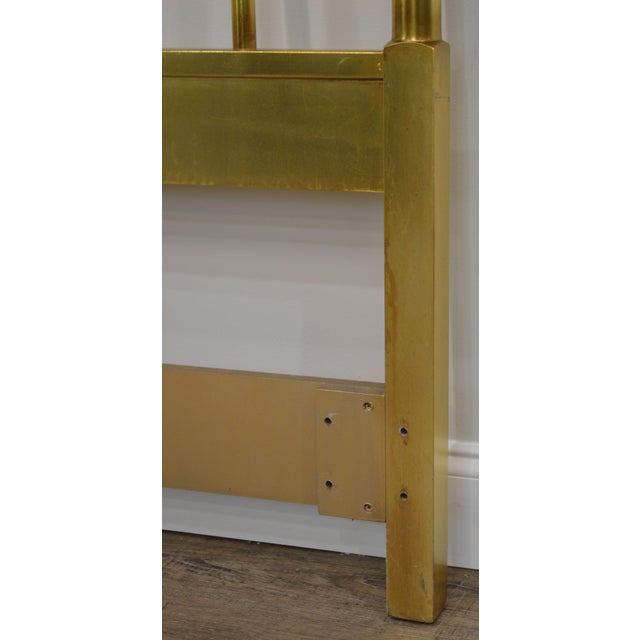 Drexel Barbados Faux Bamboo Vintage Gold Gilt Wood Queen Headboard