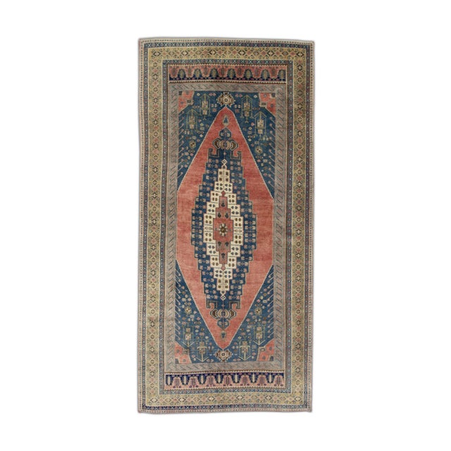 1960s Multicolor Handwoven Turkish Rug 5'6" X 10'10" For Sale - Image 10 of 10