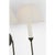 Traditional Amber Lewis for Visual Comfort Signature Ingela 24" Double Sconce in Modern Iron with Silk Pleat Shades For Sale - Image 3 of 5