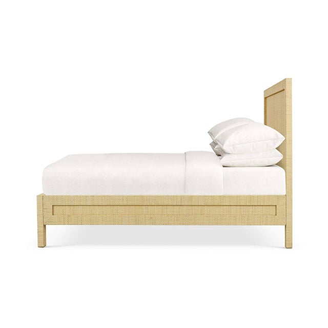 Contemporary Natural Rattan King Size Bed Frame For Sale - Image 3 of 7