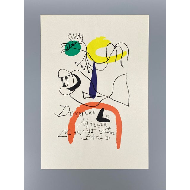 A print * a color lithograph * by joan miró (1893–1983) * on light colored paper * probably from the derrière le miroir...