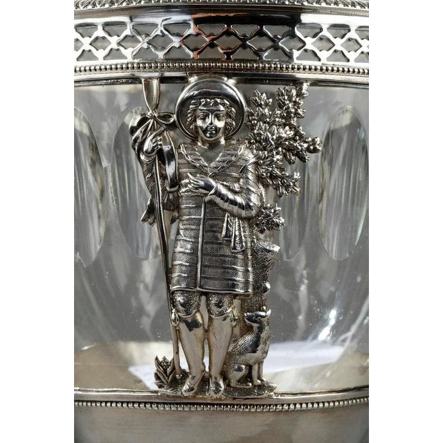 Traditional Early 19th Century Silver and Crystal Candy Dish For Sale - Image 3 of 8