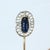 GIA #: 6233772268 Sapphire Oval Cabochon ~1.2ct 10.25x6mm Diamonds - 3x 1.75mm ~0.02ct SI1/E Total Weight - 3.53g