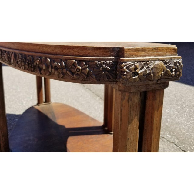 Art Nouveau Coffee Table With Brass Detail For Sale - Image 6 of 9