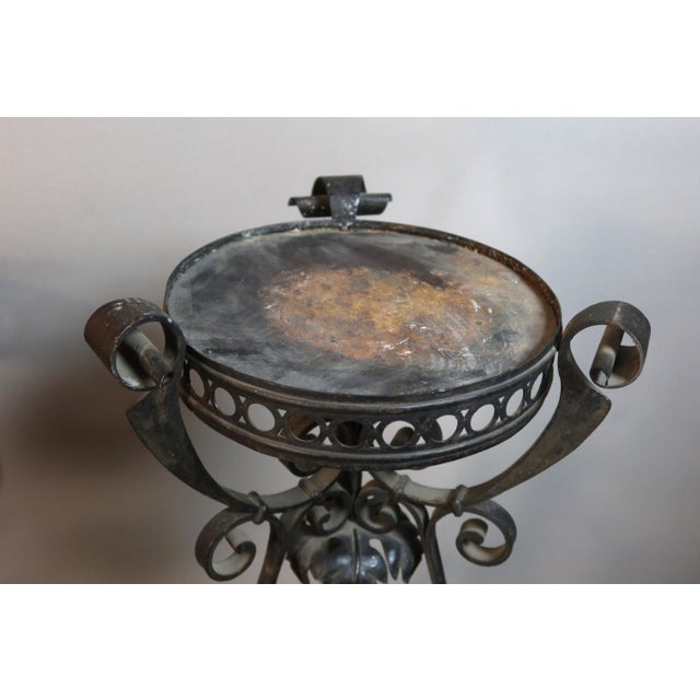 Vintage Wrought Iron Side Table, 1940s For Sale - Image 6 of 8