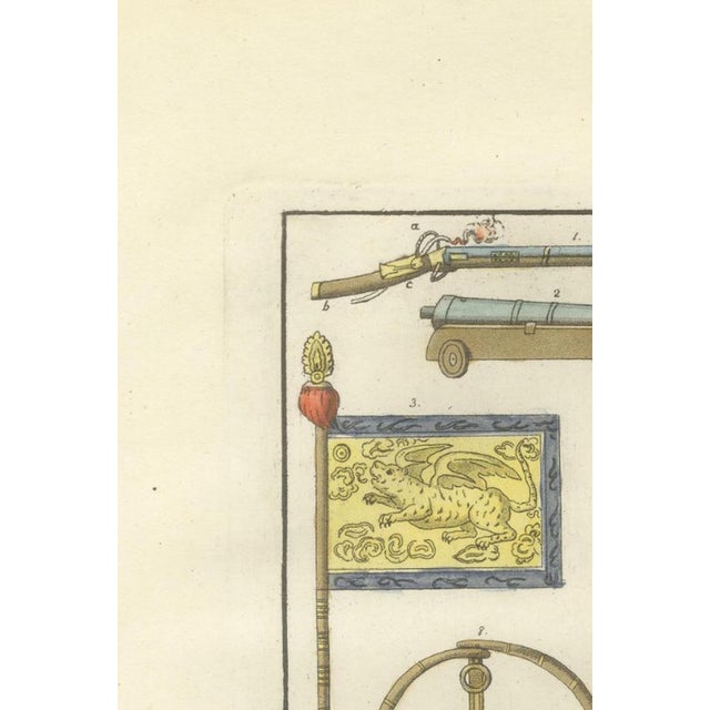 Ferrario, Chinese Military Equipment, 1815, Hand-Colored Engravings, Set of 2 For Sale - Image 13 of 18