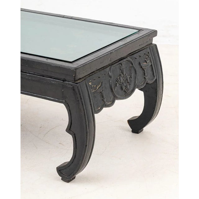 Mid 20th Century Chinese Ebonized and Painted Low Table For Sale - Image 5 of 8
