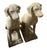 Pair of Vintage Weathered Cast Stone Seated Hound Garden Statues For Sale - Image 4 of 11