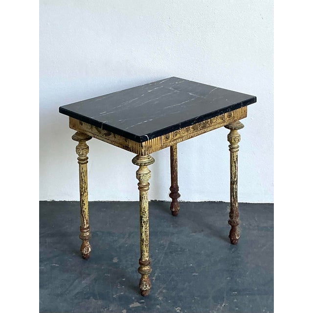 Vintage Distressed Wrought Iron Side Table For Sale - Image 10 of 12