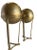 A pair of embossed brass crystal ball pedestals exude understated elegance. Crafted from gleaming brass, each pedestal...