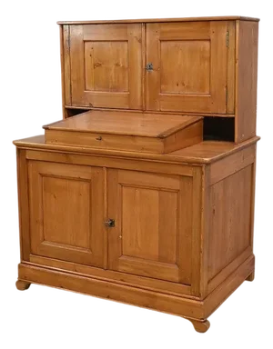 Pitch Pine Shop Cabinet with Lectern, 1920s