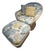 20th Century Upholstered Rattan Club Chair and Ottoman For Sale