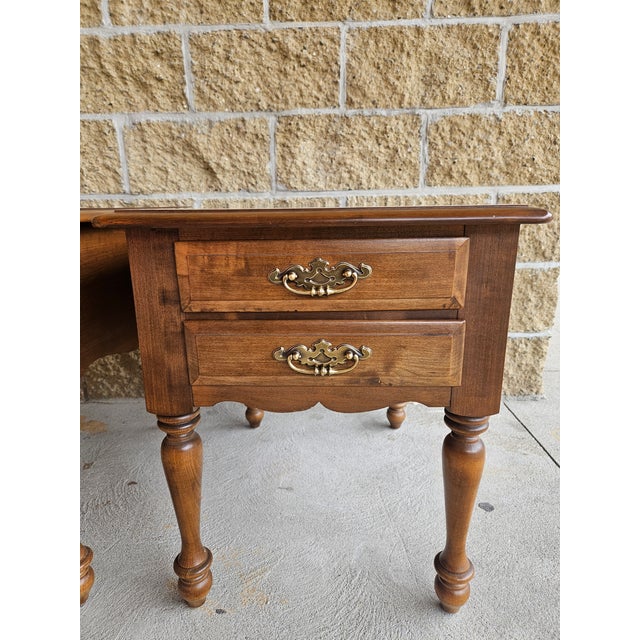 Wood Vintage Sterlingworth Colonial Revival End Tables (Pair) For Sale - Image 7 of 10