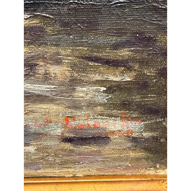 19th Century Cityscape Oil Painting 'Church Tower' For Sale In Nashville - Image 6 of 9