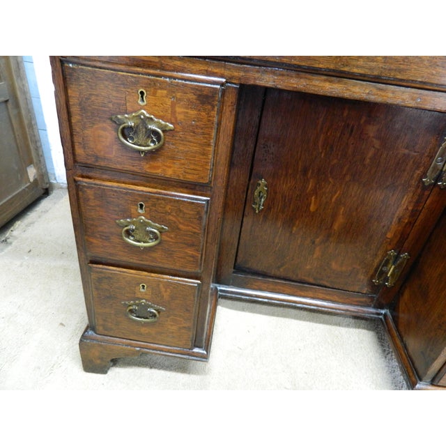 Oak Knee Hole Desk by W.R. Simkin For Sale - Image 11 of 18