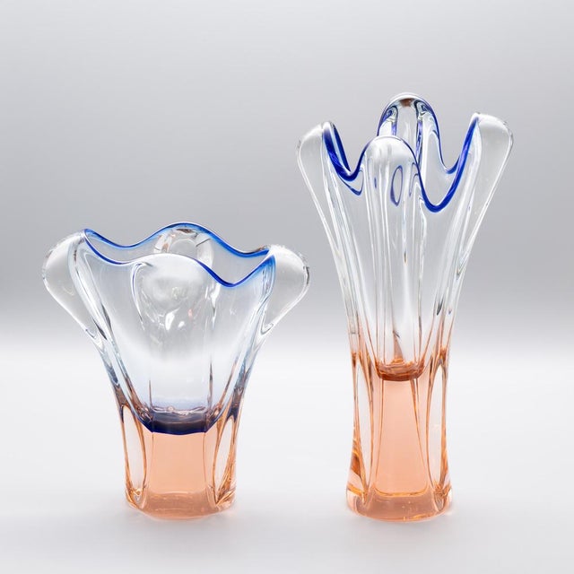 Sculptural Sommerso Art Glass Vases by Josef Hospodka, 1960s, Set of 2 For Sale - Image 10 of 10